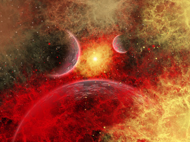 Artist' Concept Illustrating the Stellar Explosion of a Supernova