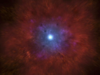 Illustration of a Massive Star Going Supernova