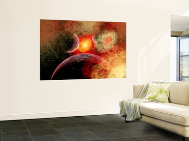 Artist' Concept Illustrating the Stellar Explosion of a Supernova