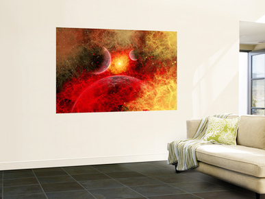 Artist' Concept Illustrating the Stellar Explosion of a Supernova
